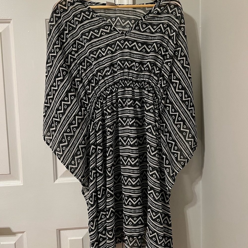 Black & White Swimsuit Coverup
